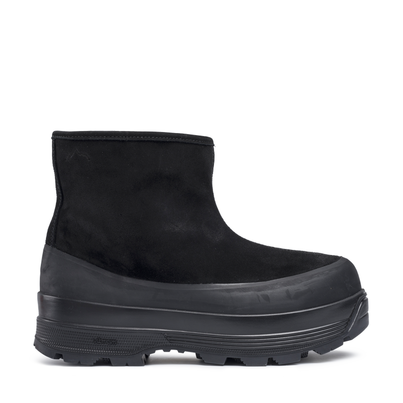 Badia Shearling Black Suede M